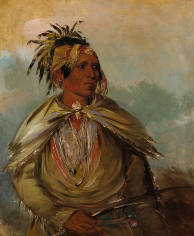 Pah-mee-ców-ee-tah, Uomo che traccia, un capo da George Catlin