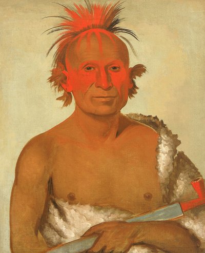 Pash-ee-pa-hó, piccolo capo pugnalatore, il più giovane, uno dei bravi di Falco Nero da George Catlin