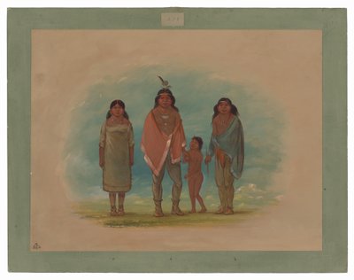 Capo Patagonico, Suo Fratello e Figlia da George Catlin