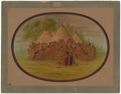 Danza della Pipa - Assinneboine da George Catlin