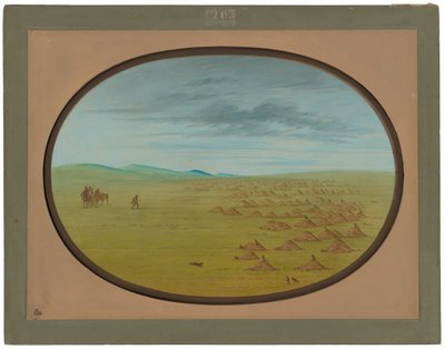 Villaggio di Cani della Prateria da George Catlin
