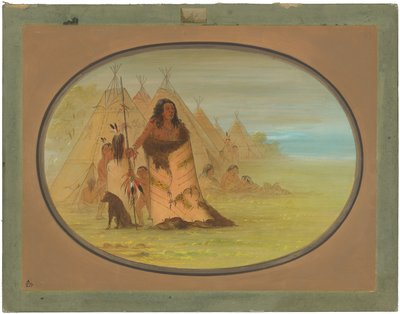 Capo Puncah Circondato dalla Sua Famiglia da George Catlin