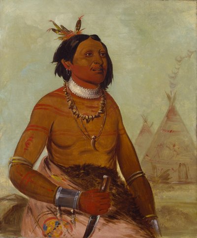 Quáy-hám-kay, conchiglia di pietra, un coraggioso da George Catlin