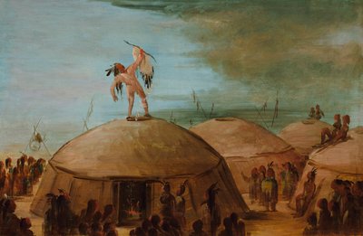 La pioggia tra i Mandan da George Catlin