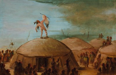Creazione della pioggia tra i Mandan da George Catlin