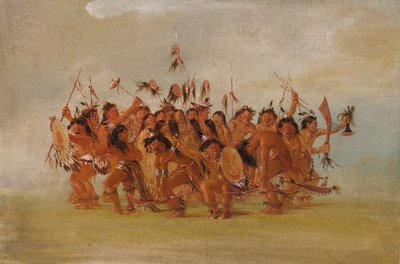 Danza dello scalpo, alla foce del fiume Teton da George Catlin