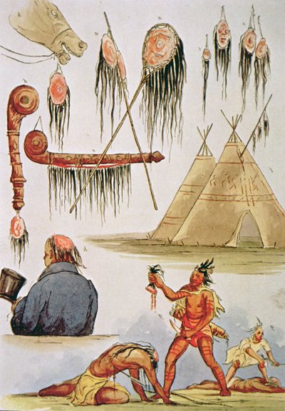 Scalping e uso decorativo degli scalpi da George Catlin