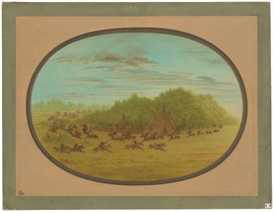 Combattimento Simulato dei Comanche da George Catlin