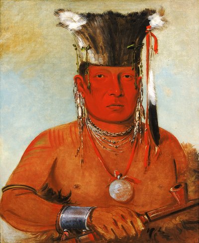 Sháw-da-mon-née, Eccolo, un coraggioso, 1832 da George Catlin