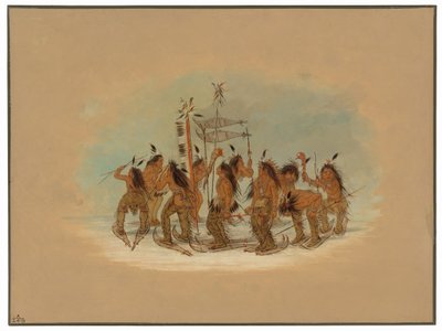 Danza con racchette da neve - Ojibbeway da George Catlin