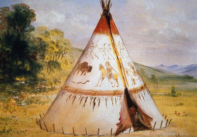 Tenda della Tribù dei Corvi, c.1850 da George Catlin