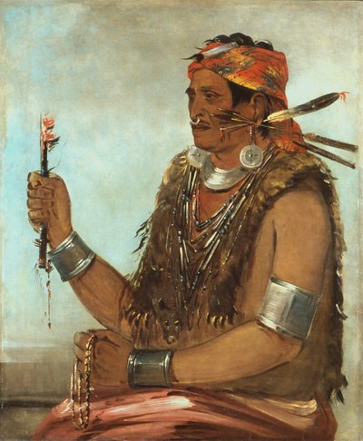 Ten-sqúat-a-way, La porta aperta, noto come Il profeta, fratello di Tecumseh da George Catlin