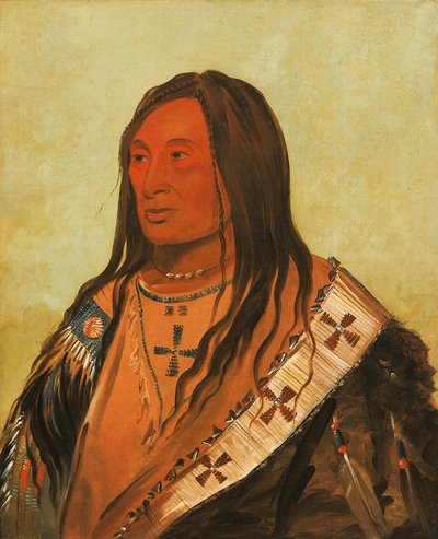 Táh-zee-keh-dá-cha, ventre lacerato, un illustre coraggioso da George Catlin