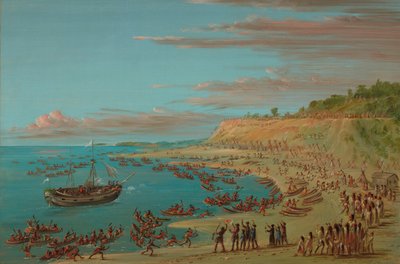Il Grifone entra nel porto di Mackinaw. 27 agosto 1679 da George Catlin