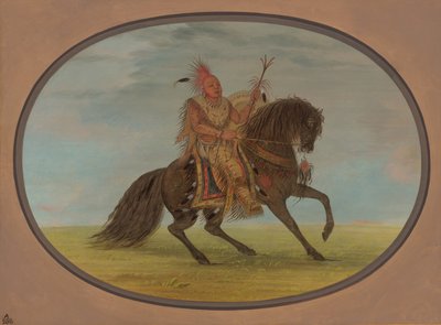 La volpe in corsa su un bel cavallo - Saukie, 1861-1869 da George Catlin