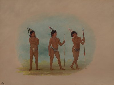 Tre bambini Auca da George Catlin