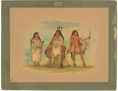 Tre indiani Minatarree da George Catlin