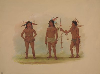 Tre uomini Omagua, 1854-1869 da George Catlin