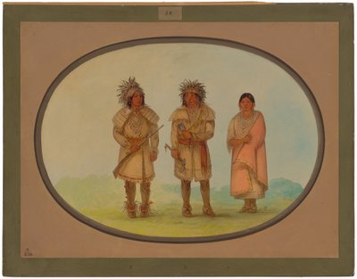 Tre indiani Peoria da George Catlin