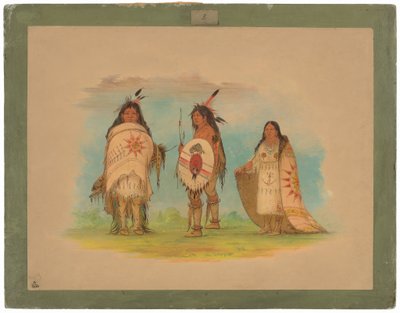 Tre Indiani Riccarree da George Catlin