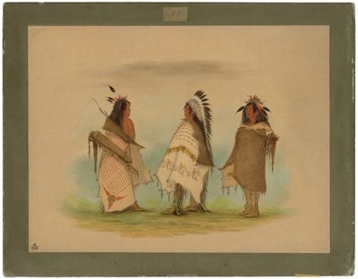 Tre Guerrieri Shoshonee da George Catlin