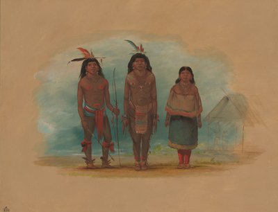 Tre indiani Taruma da George Catlin