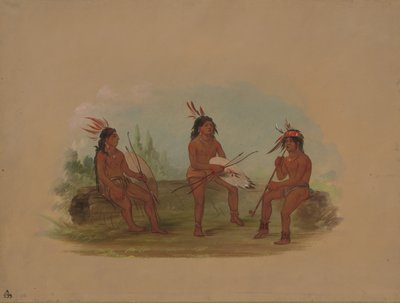 Tre giovani uomini Chinook da George Catlin