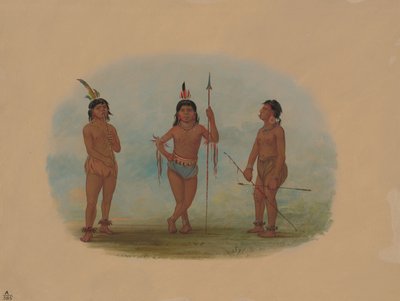 Tre giovani uomini Tobos da George Catlin