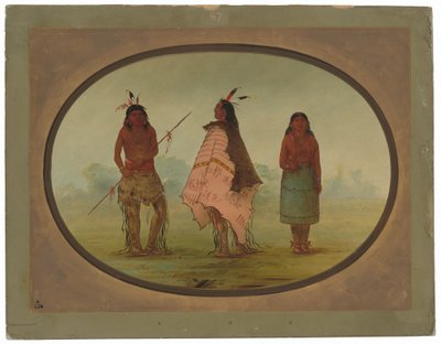 Due Guerrieri Apache e una Donna da George Catlin