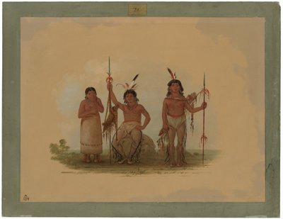 Due Guerrieri Arapaho e una Donna da George Catlin