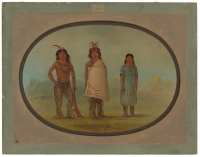 Due Guerrieri Chippewyan e una Donna da George Catlin