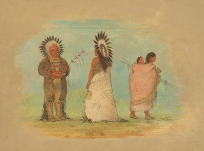Due capi Ottoe e una donna, 1861-1869 da George Catlin