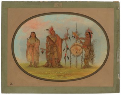 Due capi Saukie e una donna da George Catlin