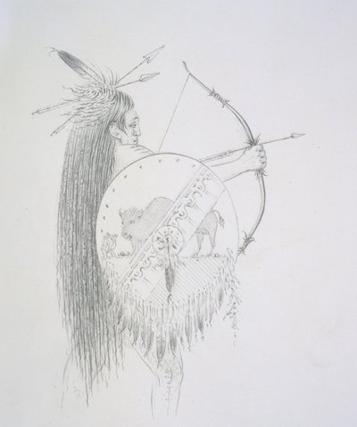 Un-ka-ka Ha-hon-she-kaw (Le unghie lunghe) 1852 da George Catlin