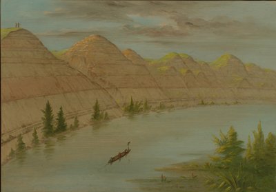 Vista nel Grand Detour, Upper Missouri da George Catlin