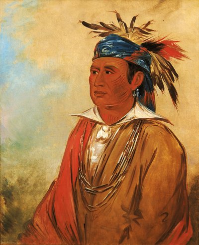 Wah-pón-jee-a, Il Cigno, un guerriero da George Catlin