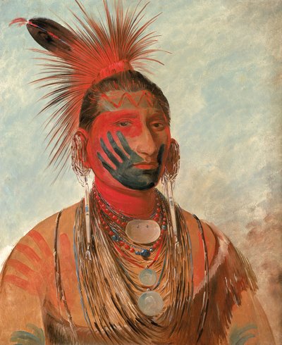 Wash-ka-mon-ya, Fast Dancer, un guerriero, 1844-1845 da George Catlin