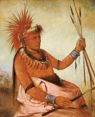 Wos-cóm-mun, Uomo Occupato, un Coraggioso, 1832 da George Catlin