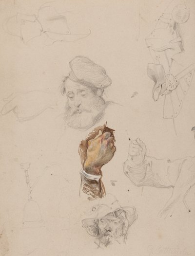 Una pagina di studi da George Cattermole
