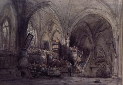 Interno di una Chiesa, Spagna da George Cattermole