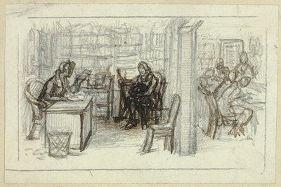 Vista della Biblioteca da George Cattermole