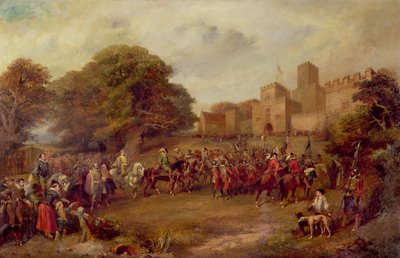 Visita di Re Giacomo I a Hoghton Tower nel 1617 da George Cattermole