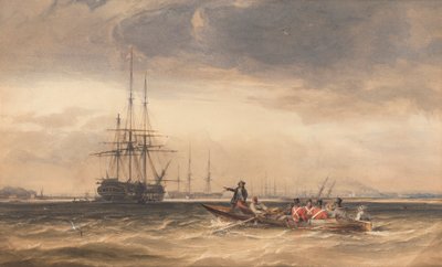 Soldati Trasportati a Remi verso una Nave Indiana a Northfleet da George Chambers