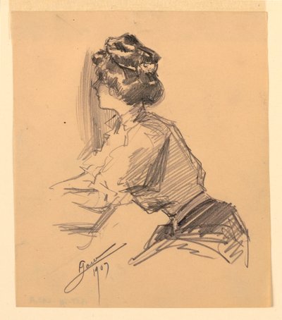Donna seduta da George Charles Aid