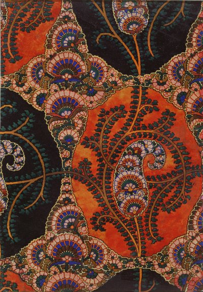 Design di tessuto per scialli Paisley, c.1871 da George Charles Haite