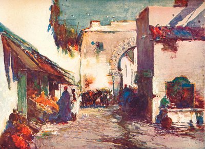 Nella strada, una scena a Tangeri da George Charles Haite