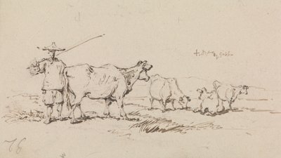 Un Contadino con il Bestiame da George Chinnery
