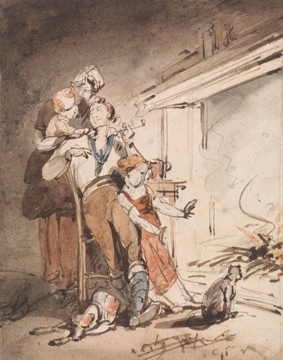 Un marinaio e la sua famiglia da George Chinnery
