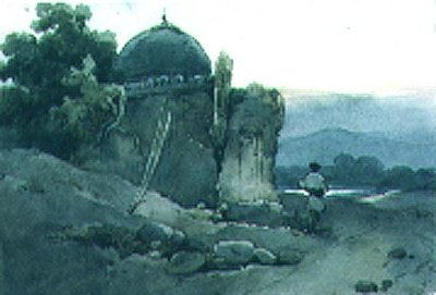 Una tomba o parte di un tempio da George Chinnery