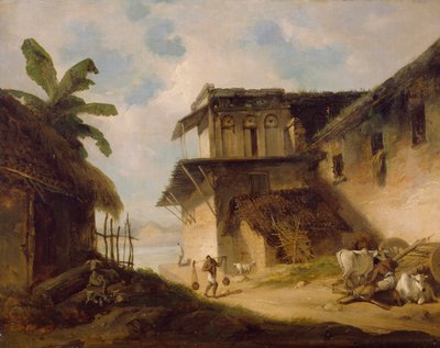 Scena di un villaggio del Bengala, 1819-1821 da George Chinnery